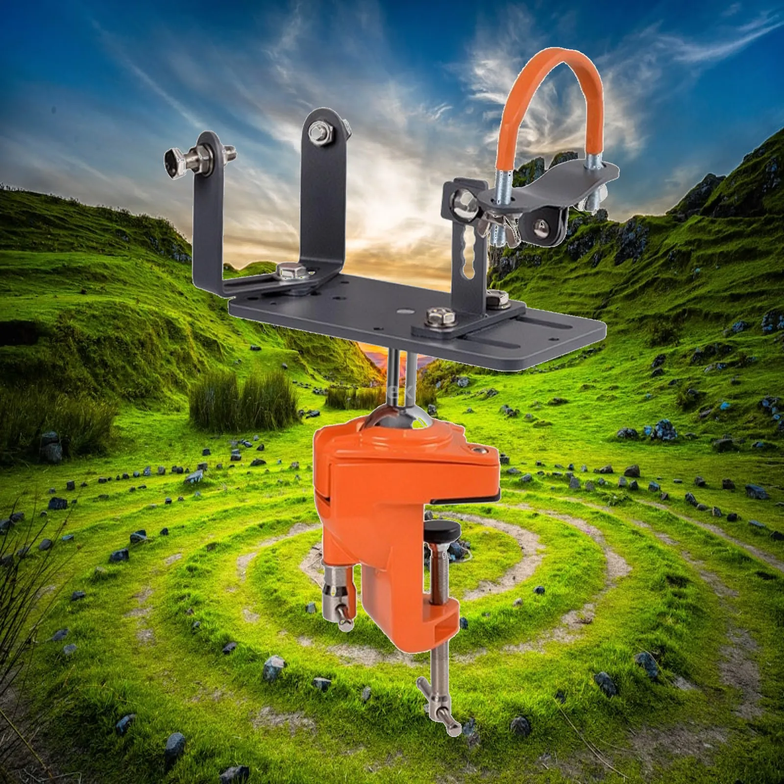 Angle Grinder Fixing Stand Adjustable Angle Grinder Holder with Clamp Grinding Machine Rack Heavy-Duty Compact