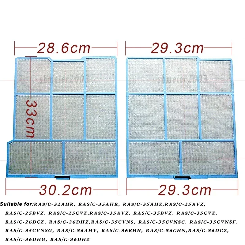 1set Air Conditioning Filter Suiltable For Ras-35ahr, 36ahy, 32ahr, 35avz, 26, 36dhz