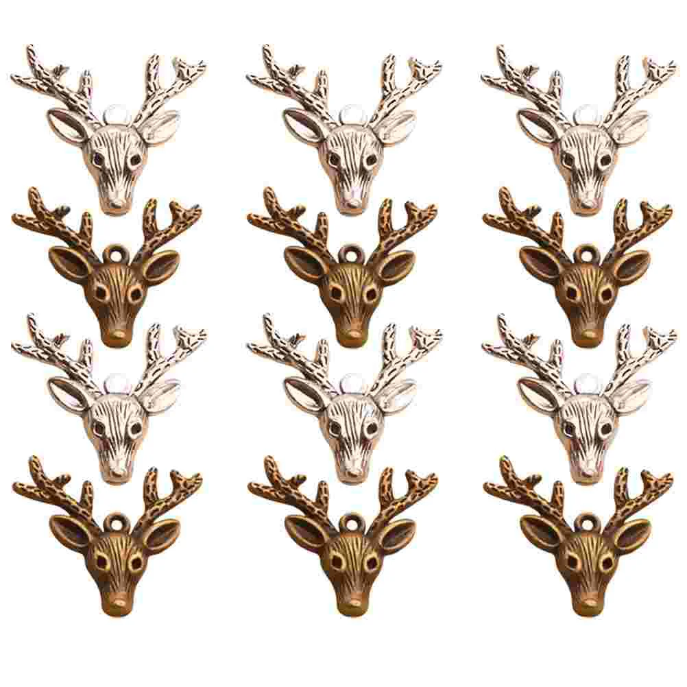 

20 Pcs Deer Alloy Pendant Accessories for Jewelry Charms Metal Lovely DIY Making Pendants
