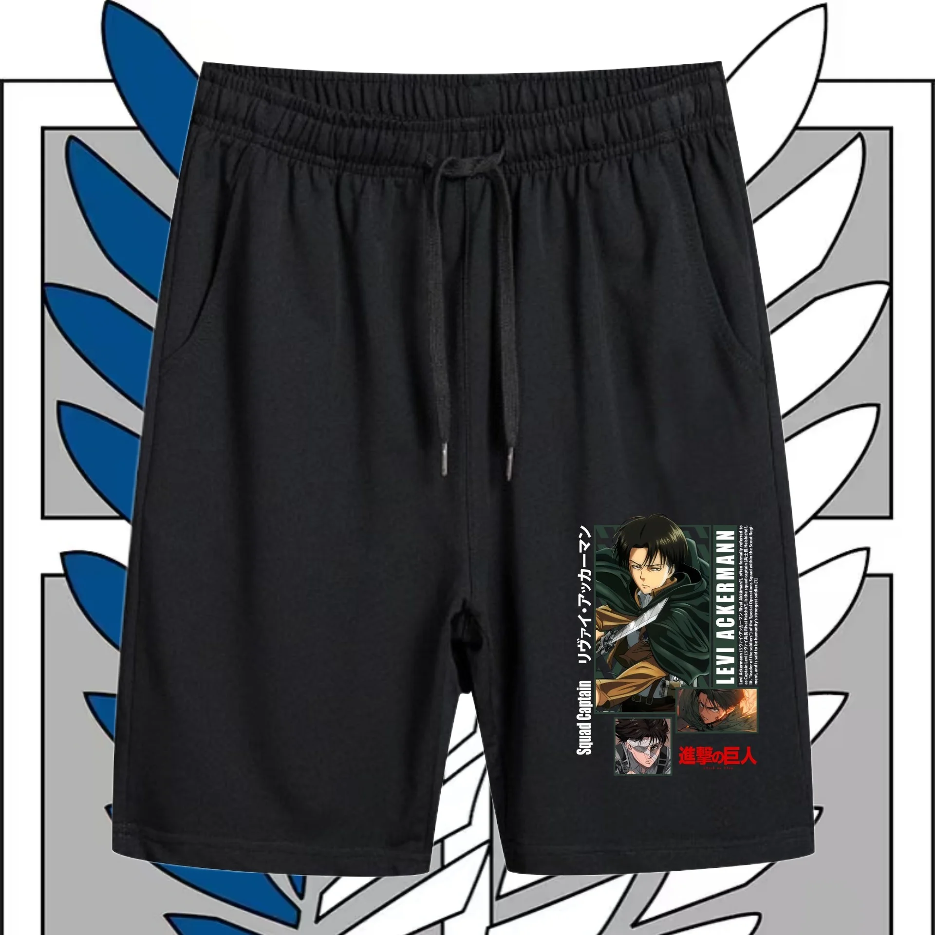 2025 최신 핫 쇼츠 애니메이션 진격의 거인 주변기기 애니메이션 팬 3D 프린팅 반바지 여름 성인 남성 캐주얼 패션 반바지
