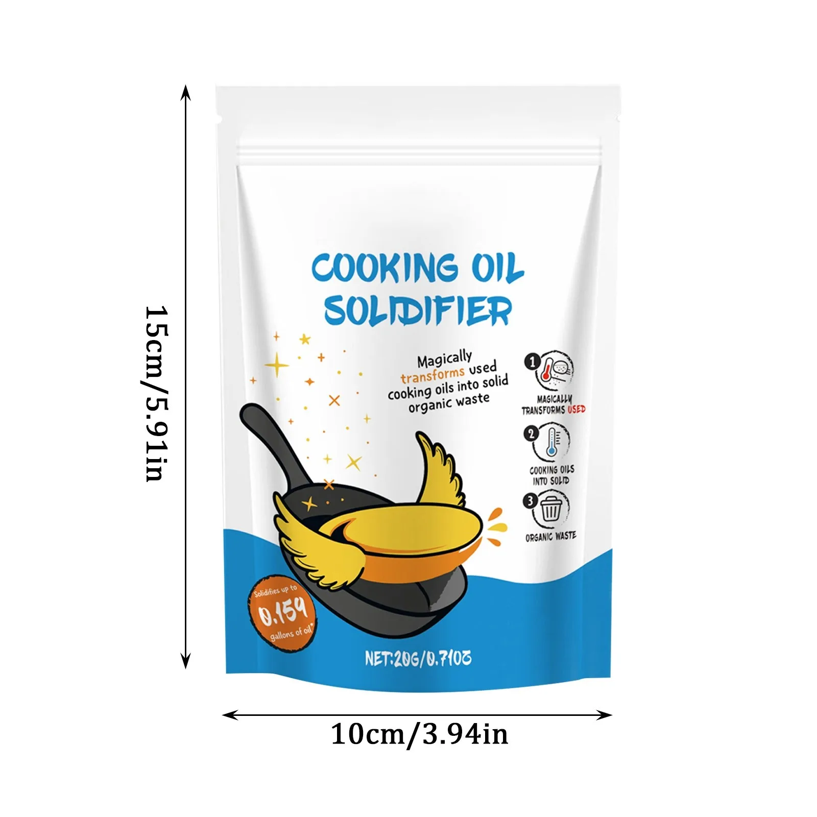 عملي المنزلية زيت الطبخ الصلبة بسرعة القلي الشواء النفايات النفط تصلب صديقة للبيئة أداة تنظيف المطبخ