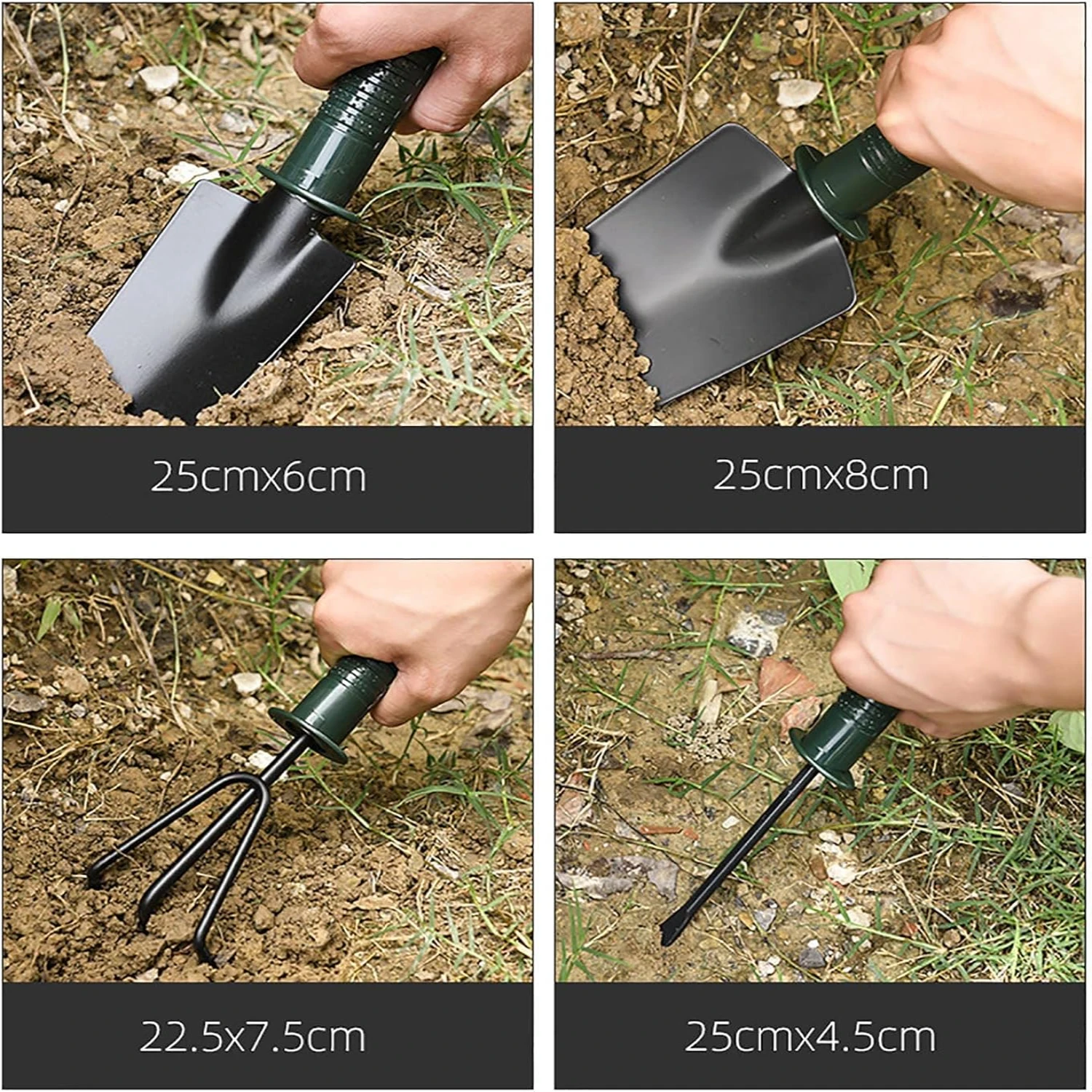 Perfect Christmas Gardening Gifts: High-Quality 4 Piece Stainless Steel Garden Tool Set Including Hand Trowel, Spade, Shovel, Cu - Image 5
