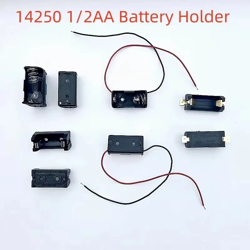 5PCS 1/2AA ER14250 SMT Battery Storage Clip Box Case Holder 3.6V with PCB Pin Solder Lead for Electronic Components