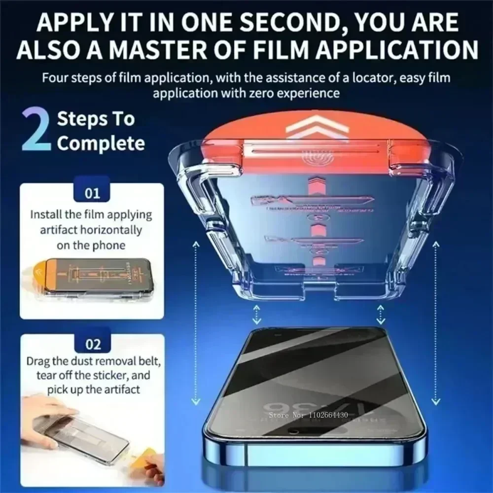 

4PCS Privacy Peeping Anti-Spy Tempered Glass Film for Redmi 14C Note 11T 12S 13 Pro Plus 4G 5G Screen Protector Dust Removal Kit