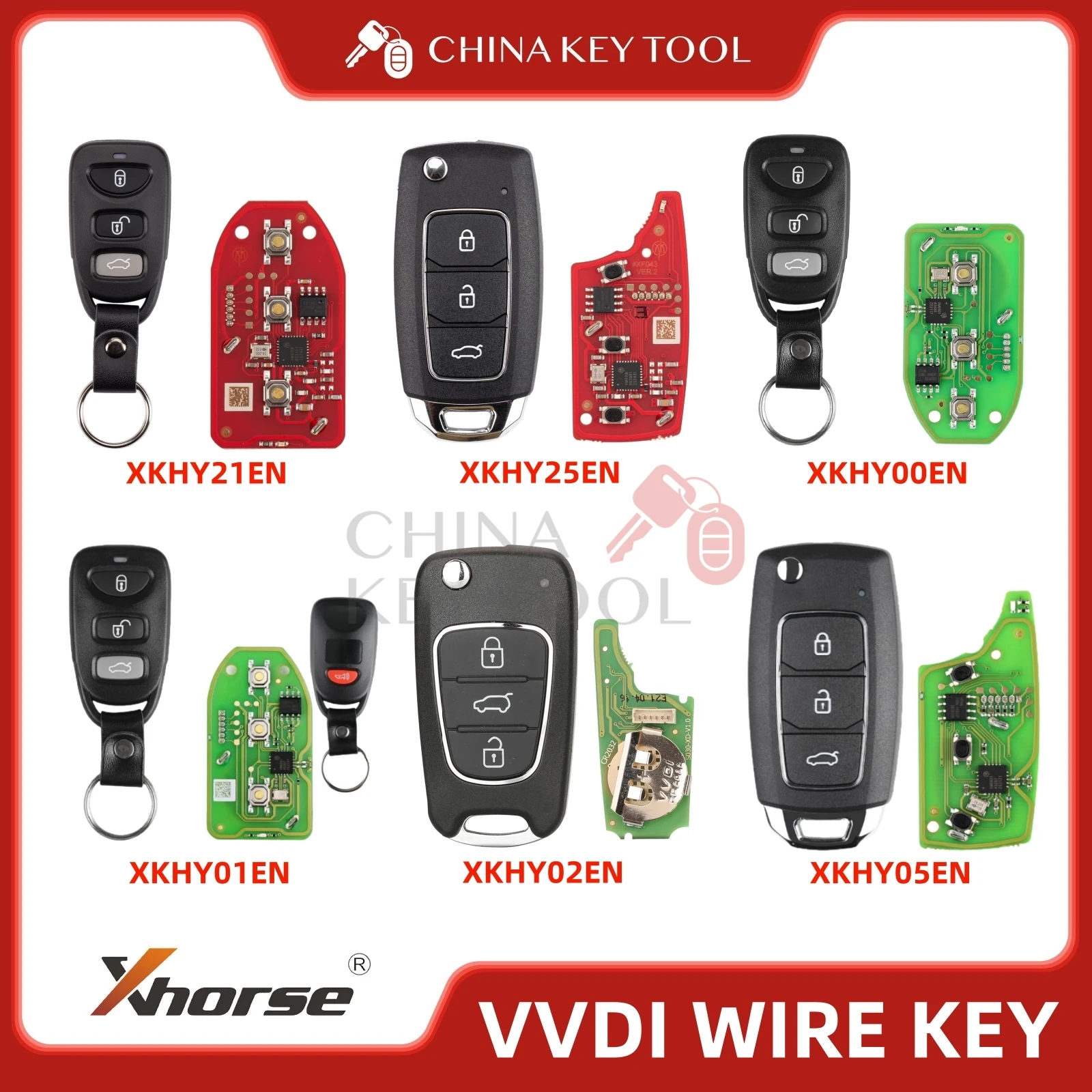

Проводной дистанционный ключ Xhorse 2-го поколения для Hyundai XKHY21EN XKHY25EN XKHY00EN XKHY01EN XKHY02EN XKHY05EN, глобальная версия