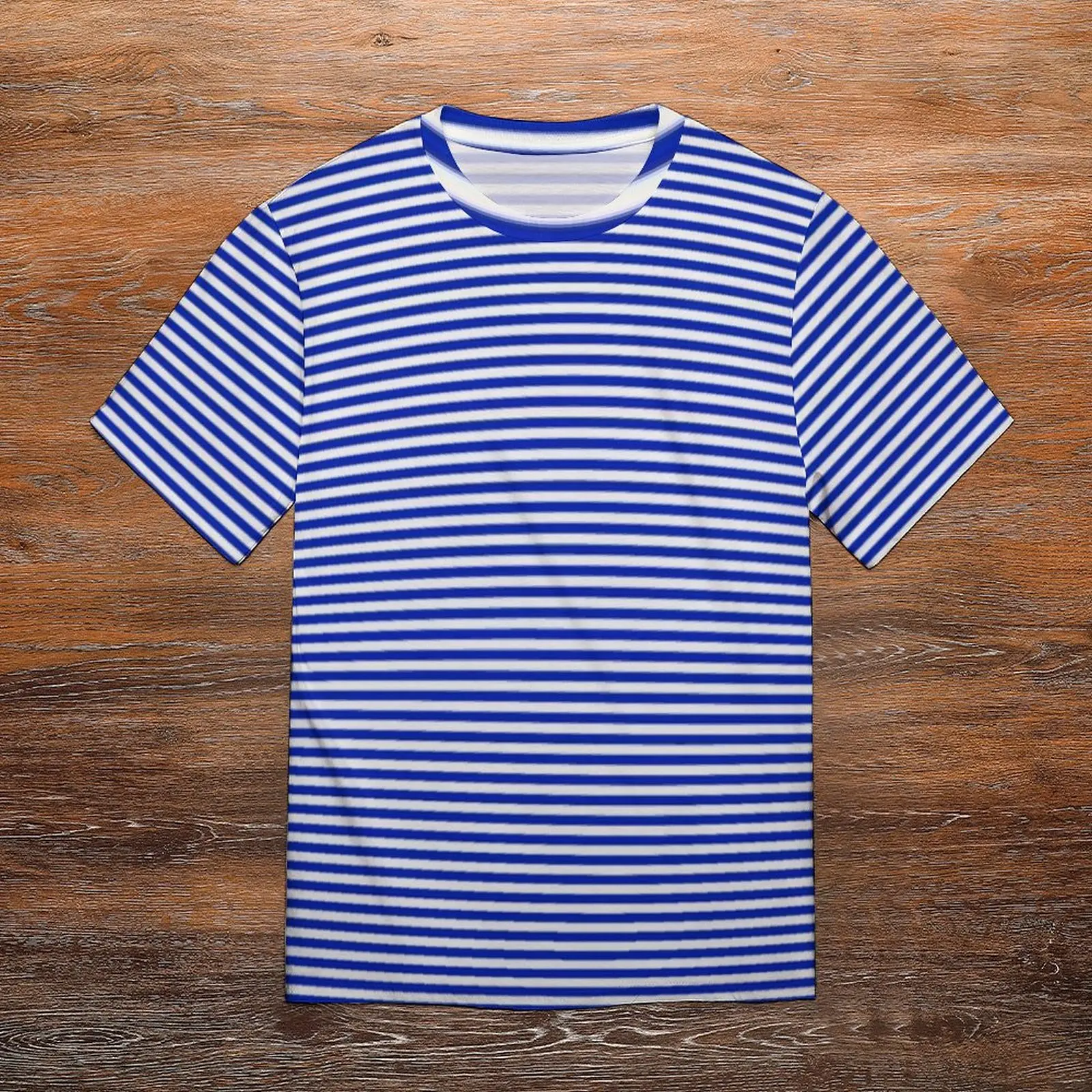 Retro Nautical Sailor T Shirt Man Blue and White Stripes Basic T Shirts Summer Popular Tees Short Sleeve Pattern Oversize Tops