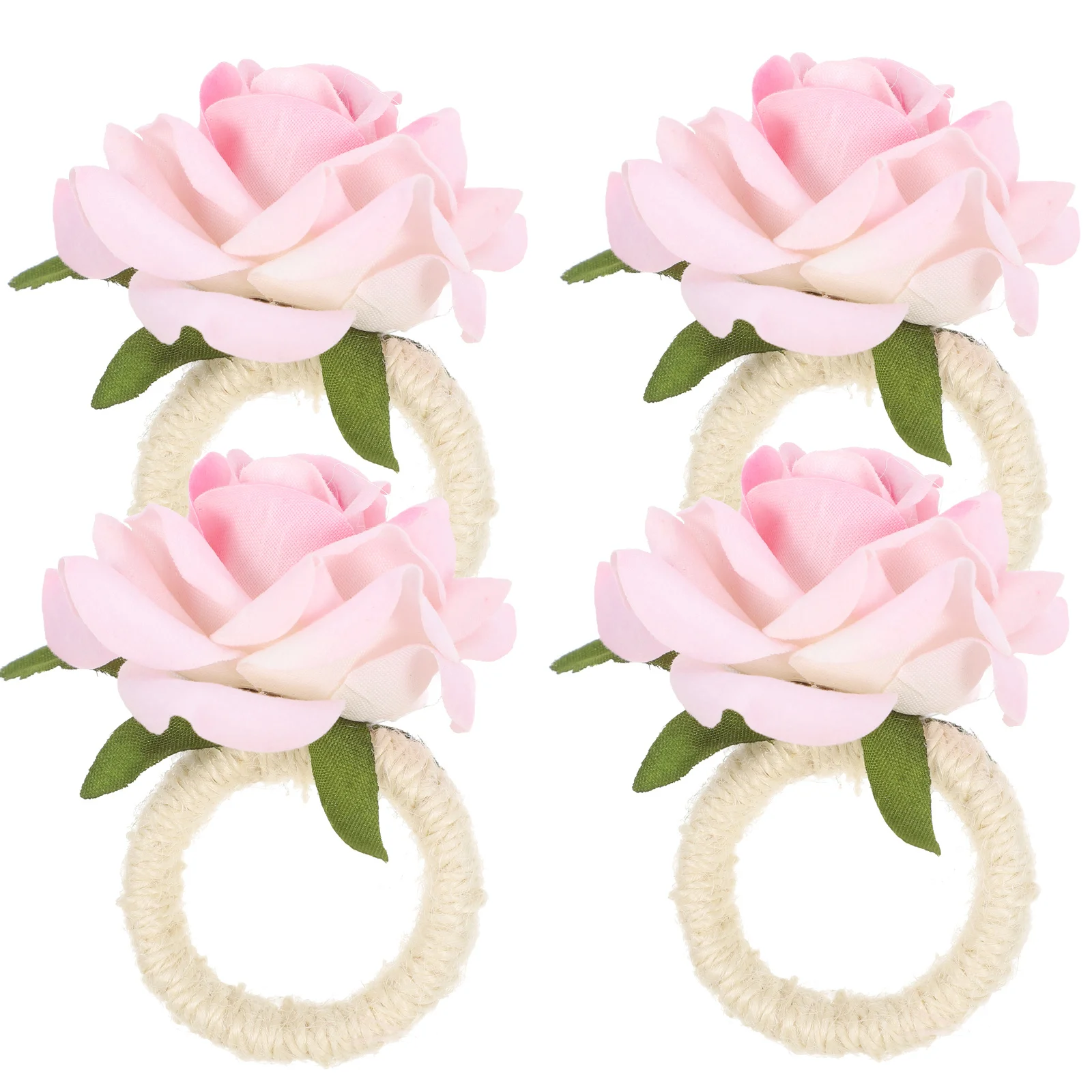 

4Pcs Flower Napkin Buckles Beautiful Table Napkin Holder for Parties and Holidays Serviette Ring Holiday Table Decor