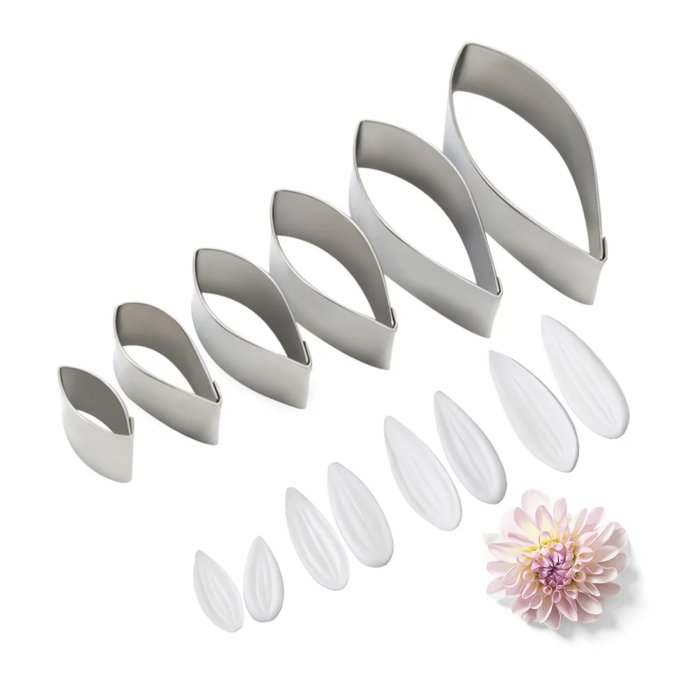 

10PCS Dahlia Sugar Flower Veining Molds Fondant Cutters Gumpaste Cake Craft Tools Flower Molds Sugar Flower Cake Decorating Tool