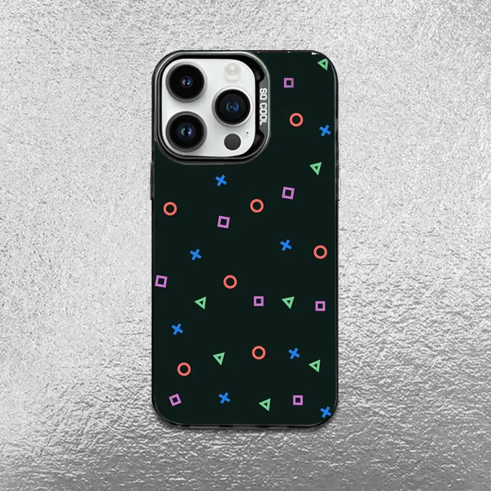 حافظة هاتف لوحدة التحكم في الألعاب Gamepad Play لهاتف iPhone 16,15,14,13,12,11,Mini,Pro,E,MAX غطاء مقاوم للصدمات باللون الأسود غير اللامع