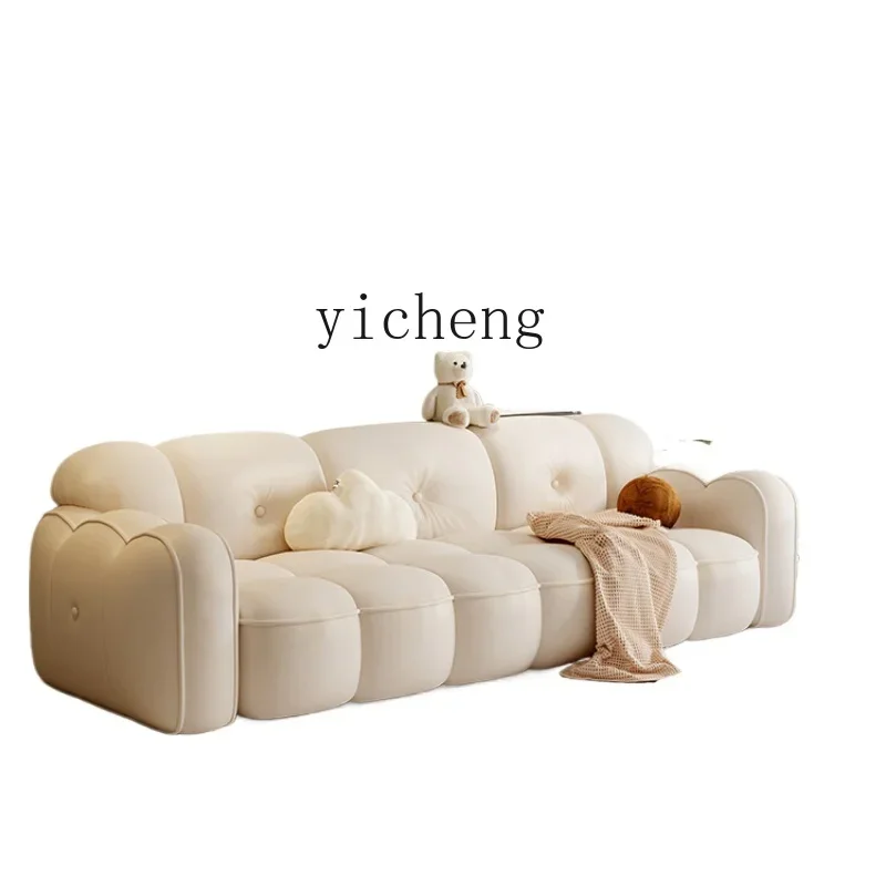 

Zf cat scratching cloth sofa living room household small apartment modern cloud tofu block technology fabric sofa