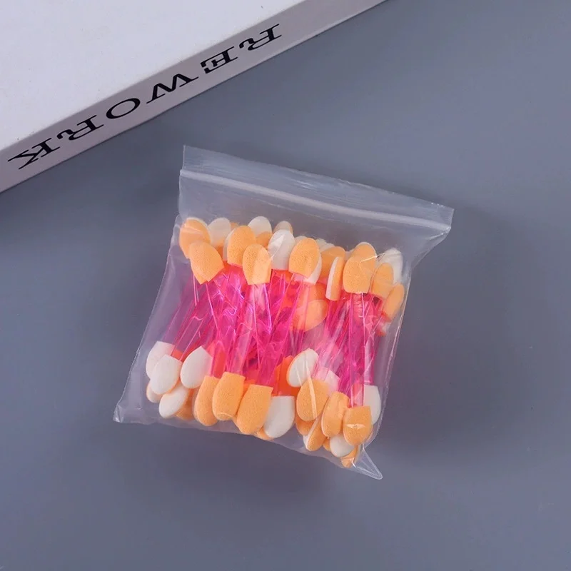 Hadow – applicateurs de brosses jetables double face, 50/100/200 pièces, comprenant des yeux en éponge pour fard à paupières en usine, vente en gros