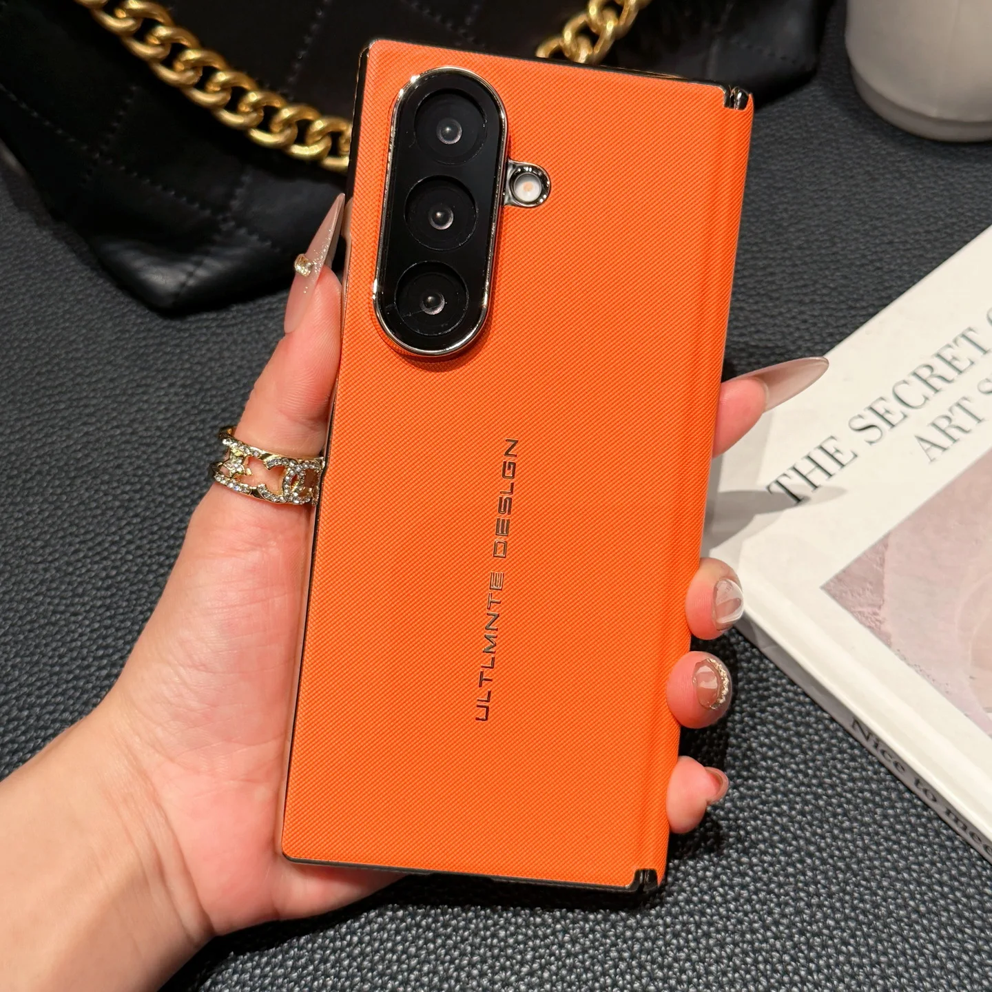 case for Samsung Z FOLD 7 Electroplated dual axis hinge phone case with magnetic attraction tough shell plain Shock Proof