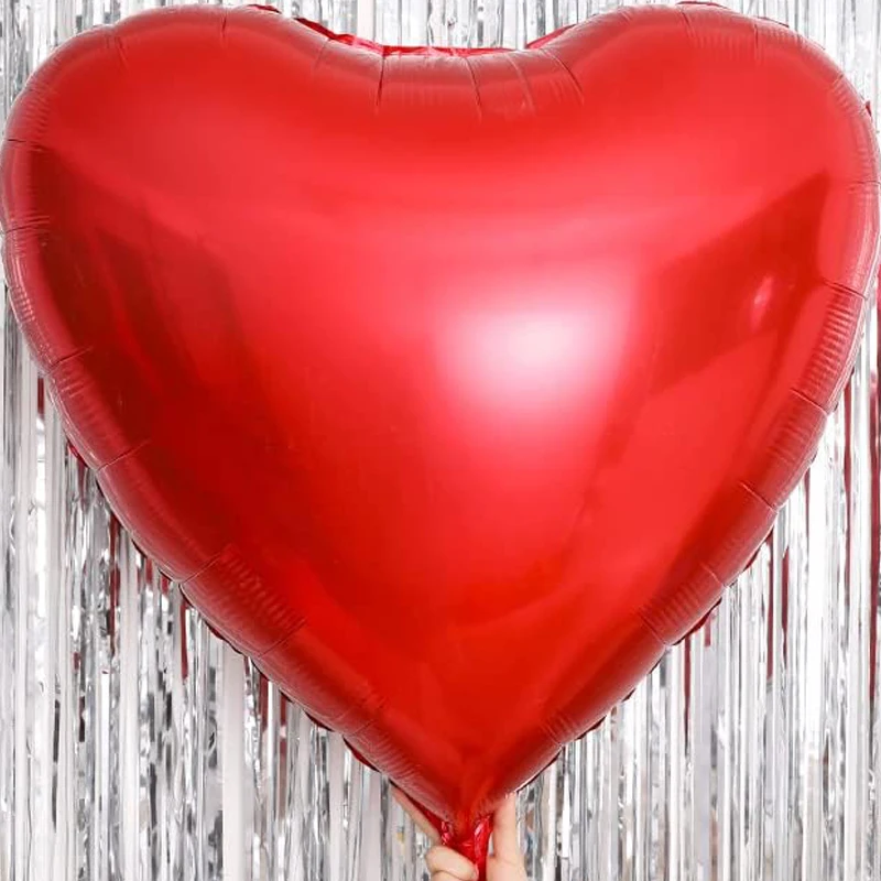 3/1PC 63Inch Large Foil Balloons Red Love Heart Shaped Balloons for Valentine's Day Wedding Party Birthday Decoration Girl Gifts