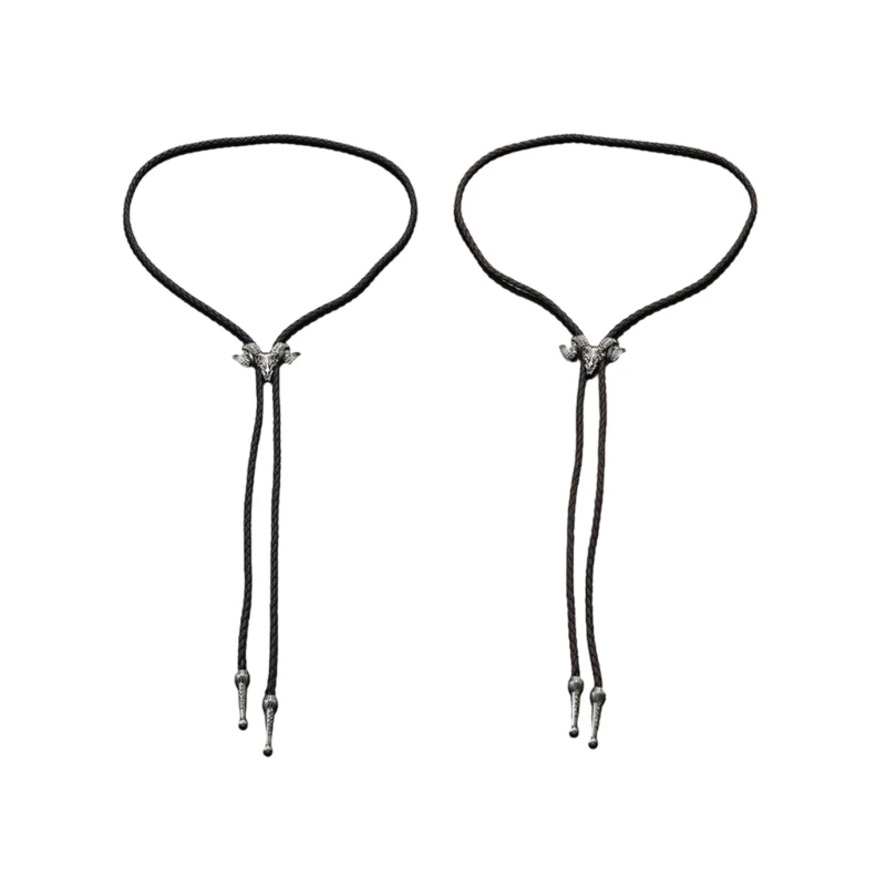 

Bolo Tie for Men Carnivals Necktie Alloy Head Buckle Necktie for Shirt