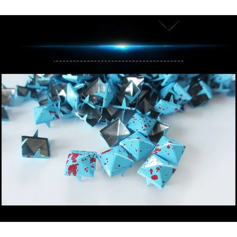 Colorful 8/9/10mm Square Claws Rivets For Leather Punk Spikes And Studs For Clothes Bag Belt DIY Accessory