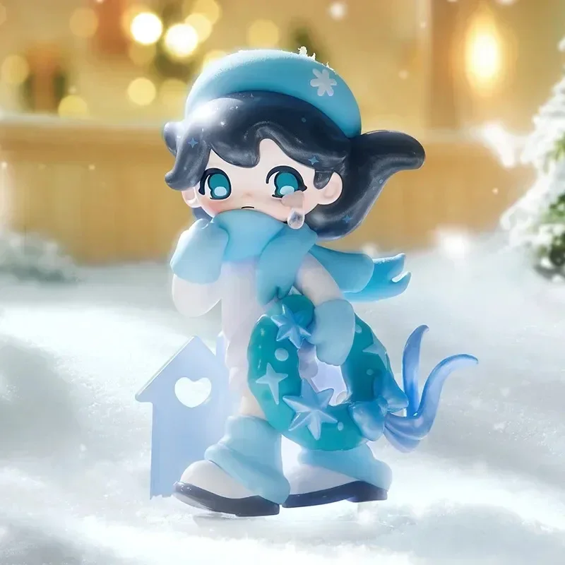 البوب مارت أزورا الدافئة عيد الميلاد سلسلة صندوق أعمى صندوق غامض Kawaii الحلي التماثيل ديكور المنزل نموذج لسطح المكتب دمى الفتيات هدية