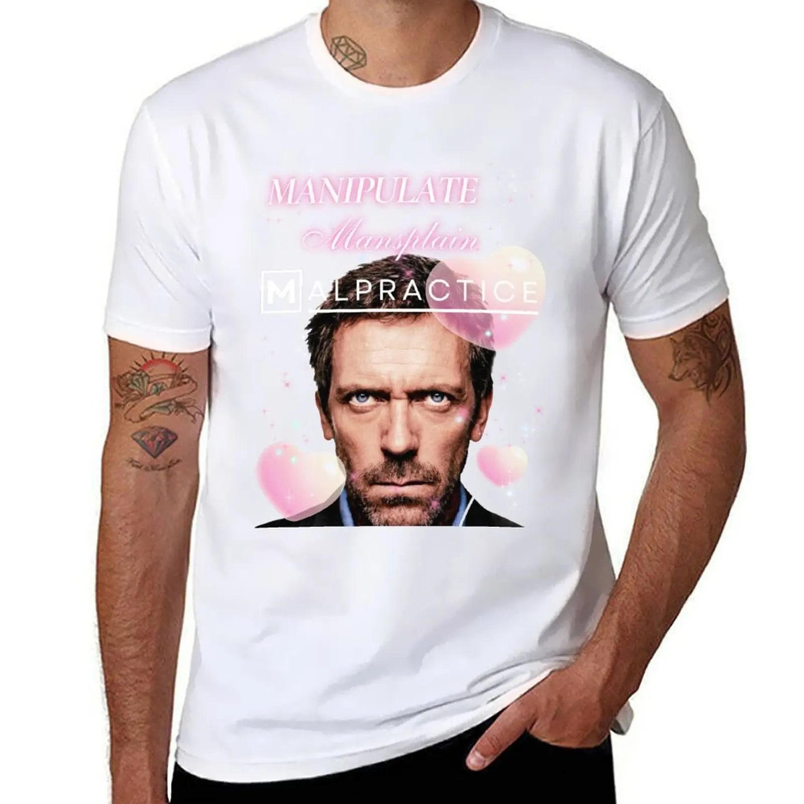 

Manipulate Mansplain Malpractice (House MD) T-Shirt man t shirt cotton high quality t shirt man plain T-Shirt