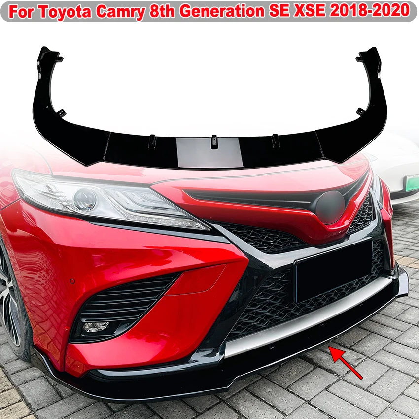 

For Toyota Camry 8th Generation SE XSE 2018-2020 Front Diffuser Bumper Lip Splitters Body Kit Spoiler Protect Car Accesssories