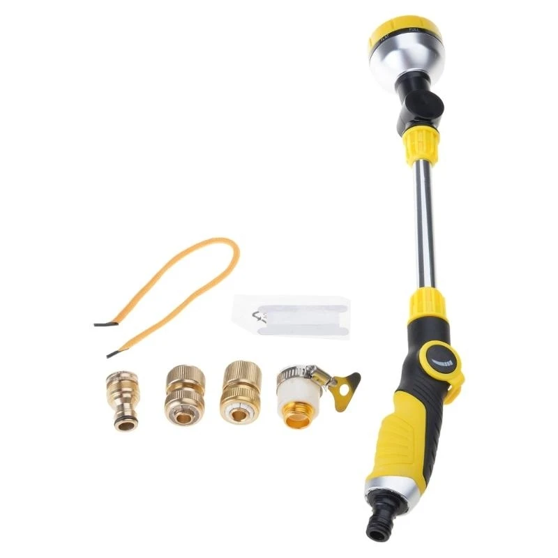 

Watering Wand with 8 Adjustable Sprays Patterns 5 Hose Connectors for Garden Use .Y5GA