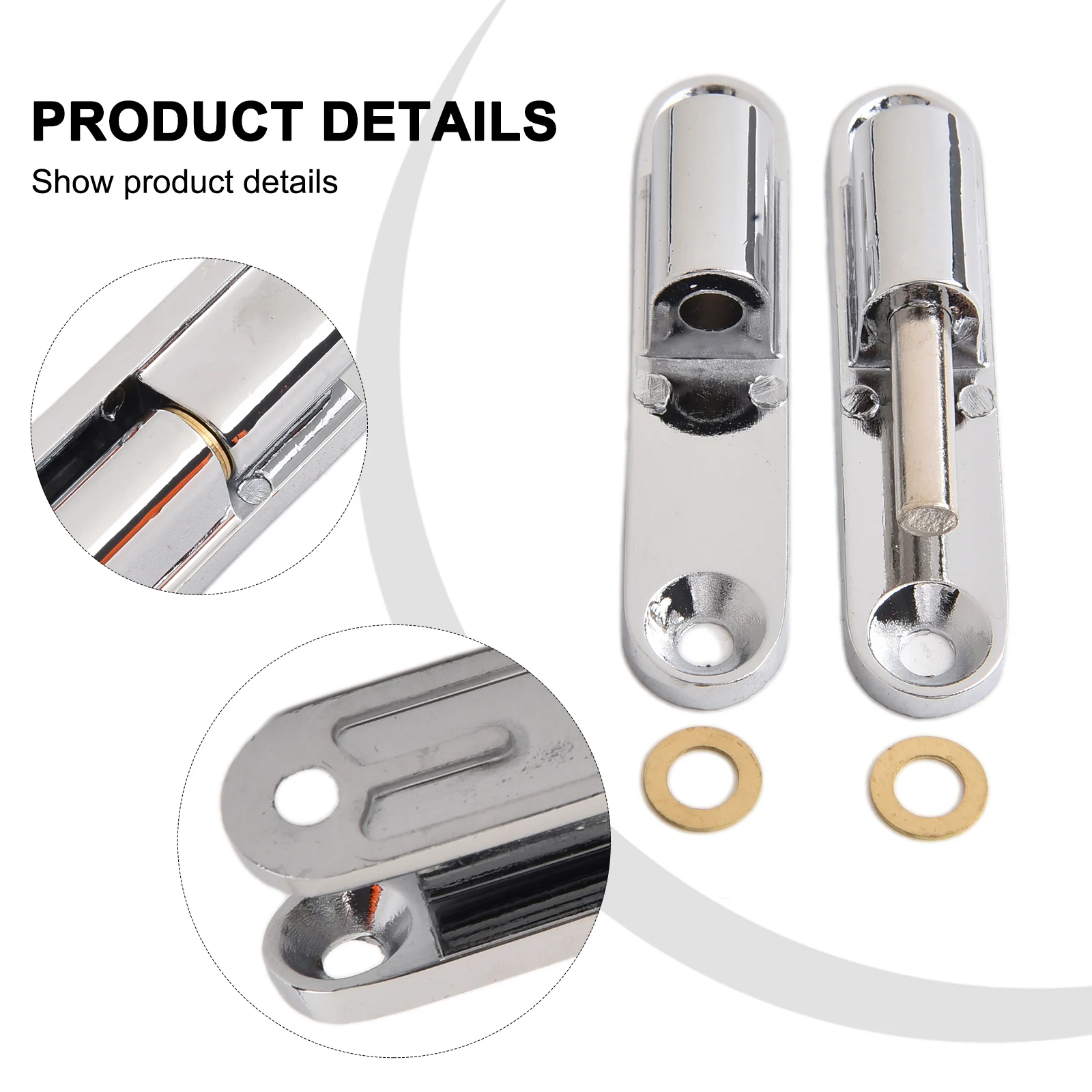 180 Degree Detachable Cabinet Door Hinge Zinc Alloy with Screw Kit Suitable for Wood and Metal Doors with Enhanced Security