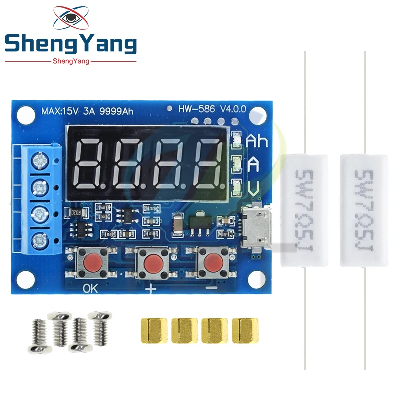 ZB2L3 Battery Tester LED Digital Display 18650 Lithium Battery Power Supply Test Resistance Lead-acid Capacity Discharge Meter