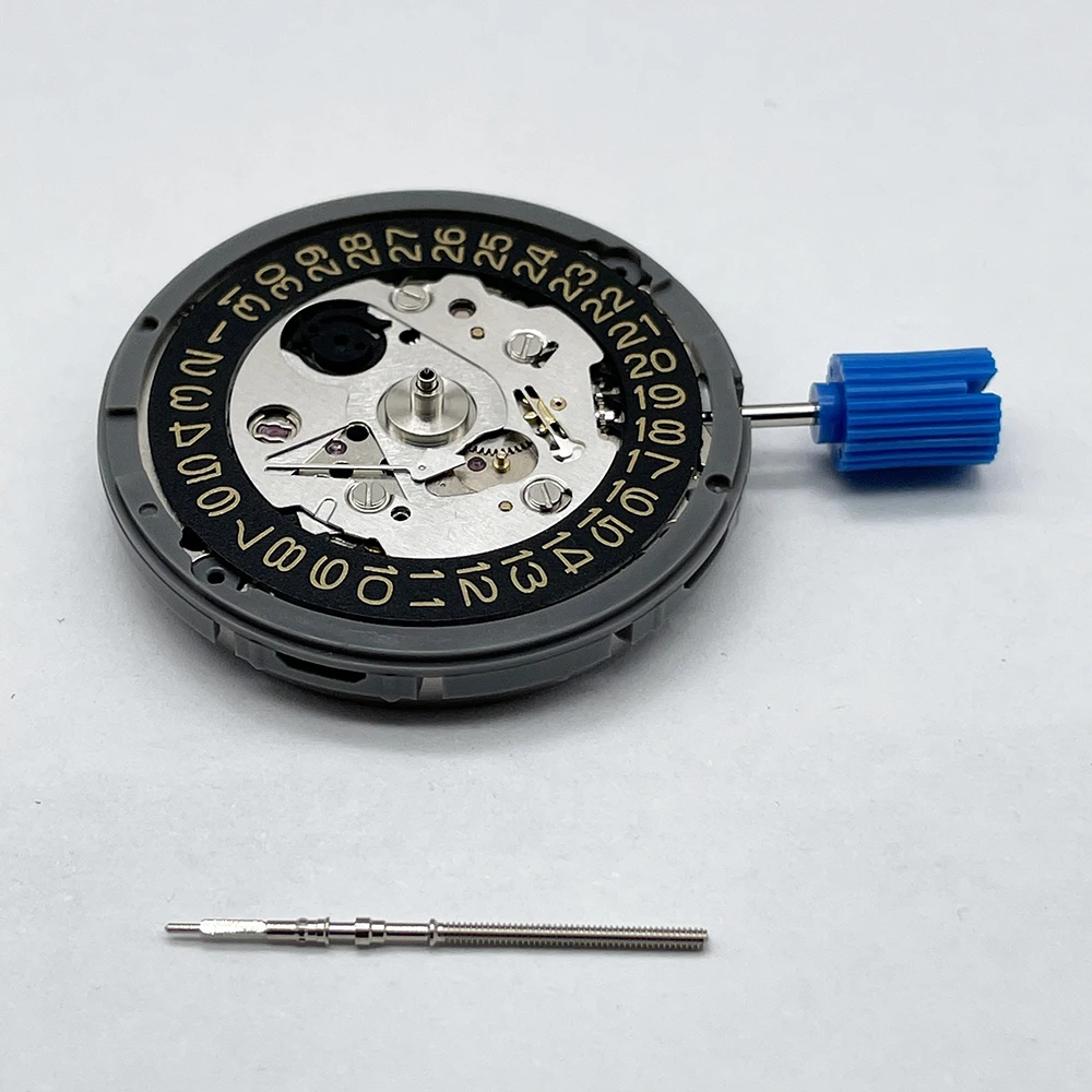 NH35A NH35แท้จากญี่ปุ่นมีความแม่นยำสูง, datewheel สีดำทอง3.0 /. 8 Crown รุ่น24 Jewels ชิ้นส่วน MOD 4R35B