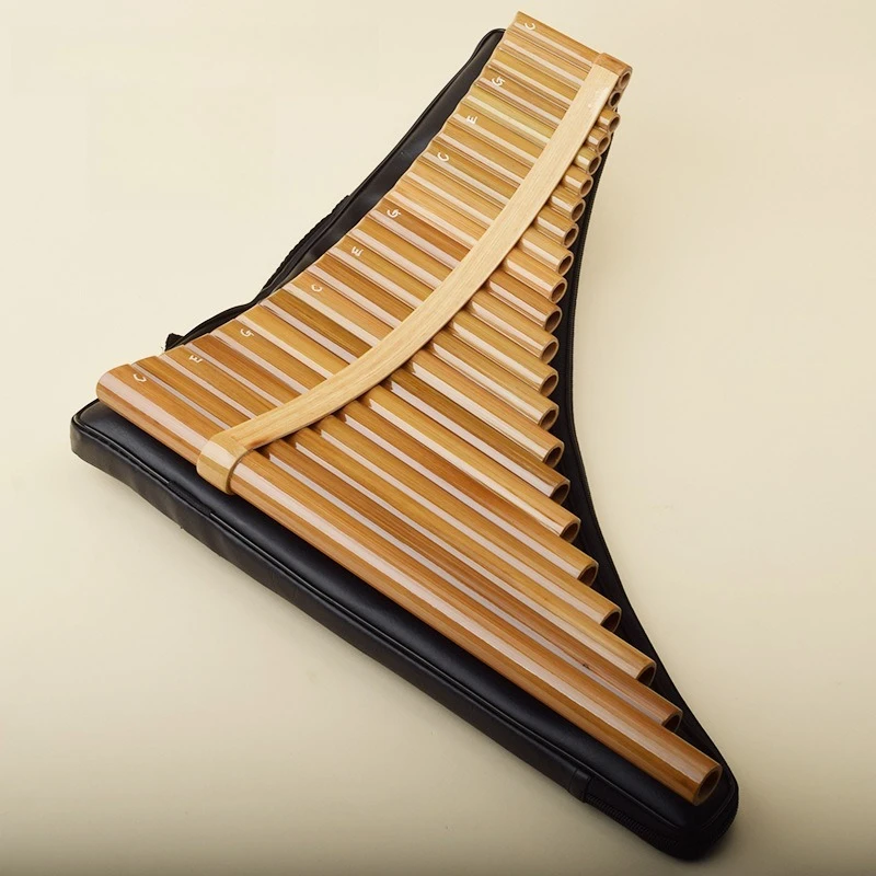 

G/F/C Key Panflute 22 Pipe Handmade Professional Panpipe Beginners Playing Pan Flute Traditional Chinese Woodwind Instruments