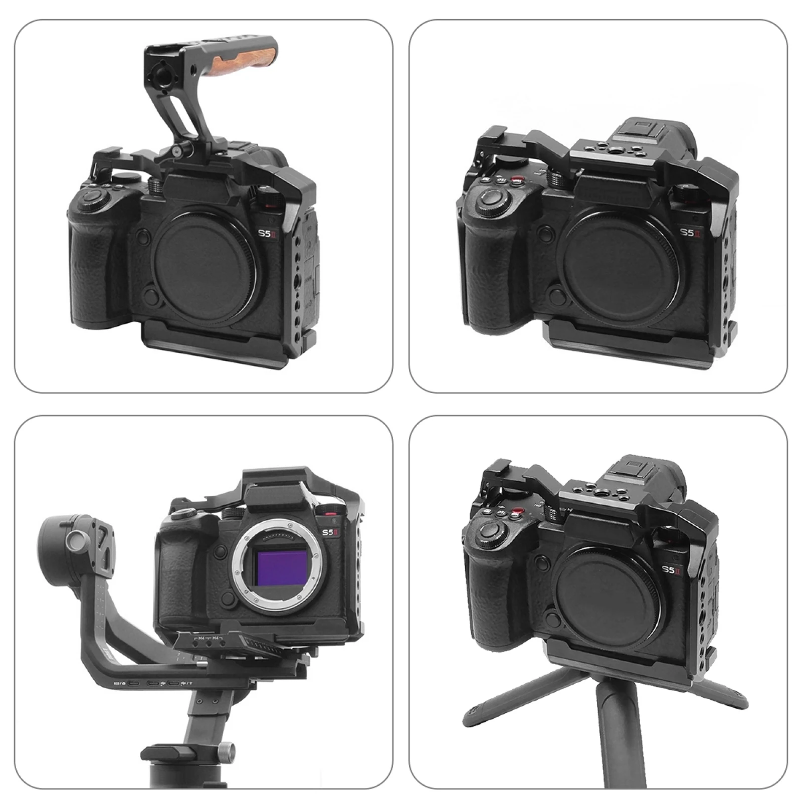 Metal Camera Cage For Panasonic Lumix DC-S5 II DC-S5 IIX Stabilizer Rig Panasonic Camera Aluminum Alloy Cage