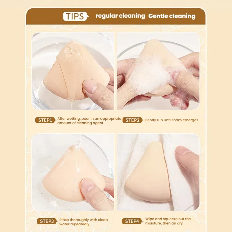 Zestaw 5 gąbek do makijażu w kształcie pizzy, przyjemne w dotyku, miękkie, do stosowania na sucho i na mokro, przyjazne dla skóry, narzędzie kosmetyczne.