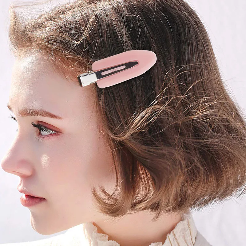 8pcs No Bend Hair Clips Styling Clips for Salon Hairstyle No Crease No Dent Perfect for Bangs Waves, and Makeup Applicatio