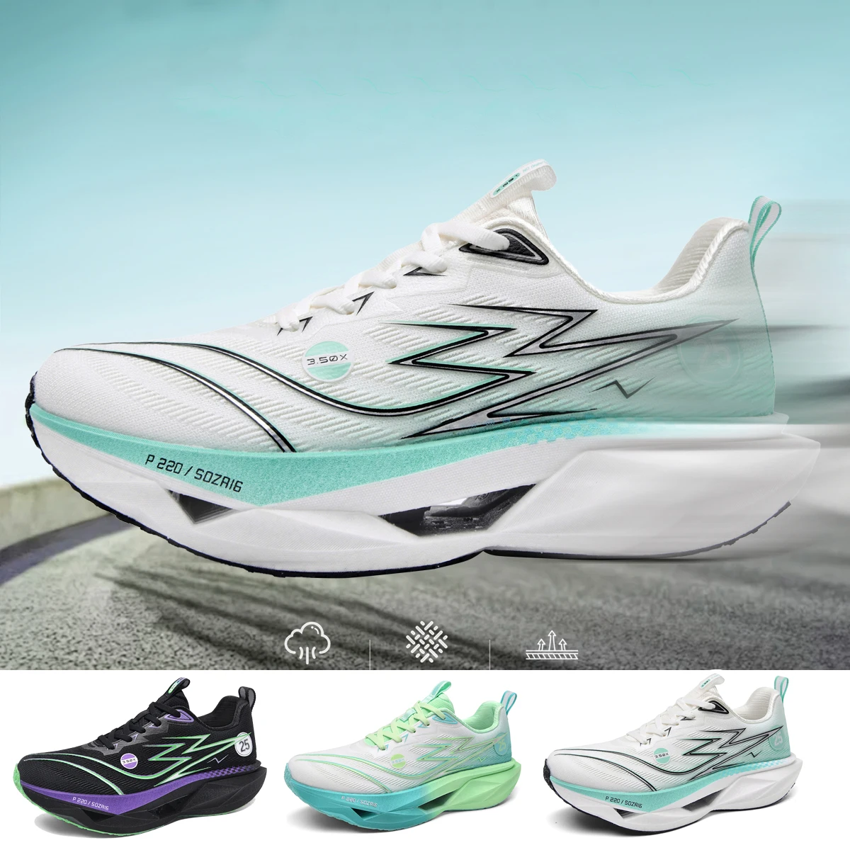 

Full-Length Real Carbon Plate Racing Running Shoes for Men and WomenYouth Running Ultra-Light Shock-Absorbing Rebound Sports Sho