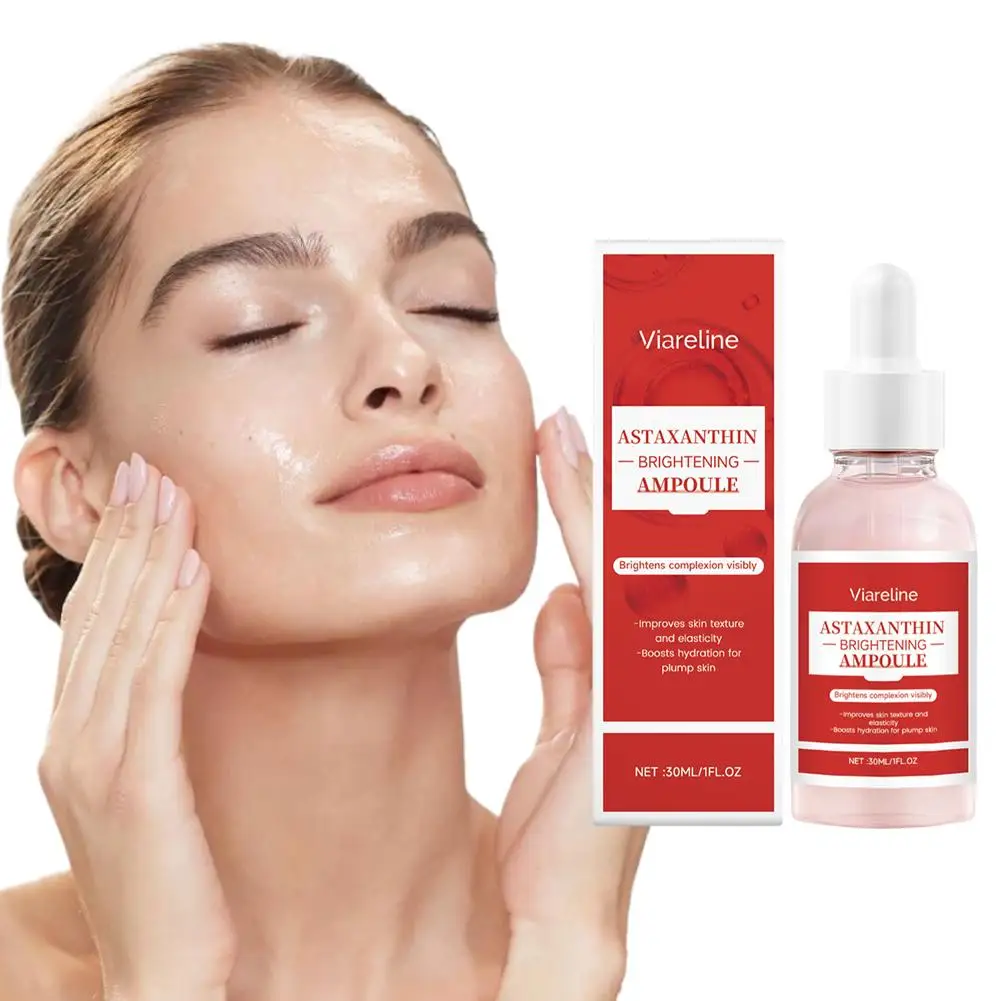 30 مللي فيارلين أستازانتين اشراق أمبولة تحسين نسيج البشرة بشكل واضح ترطيب البشرة جوهر أصلي العناية بالوجه