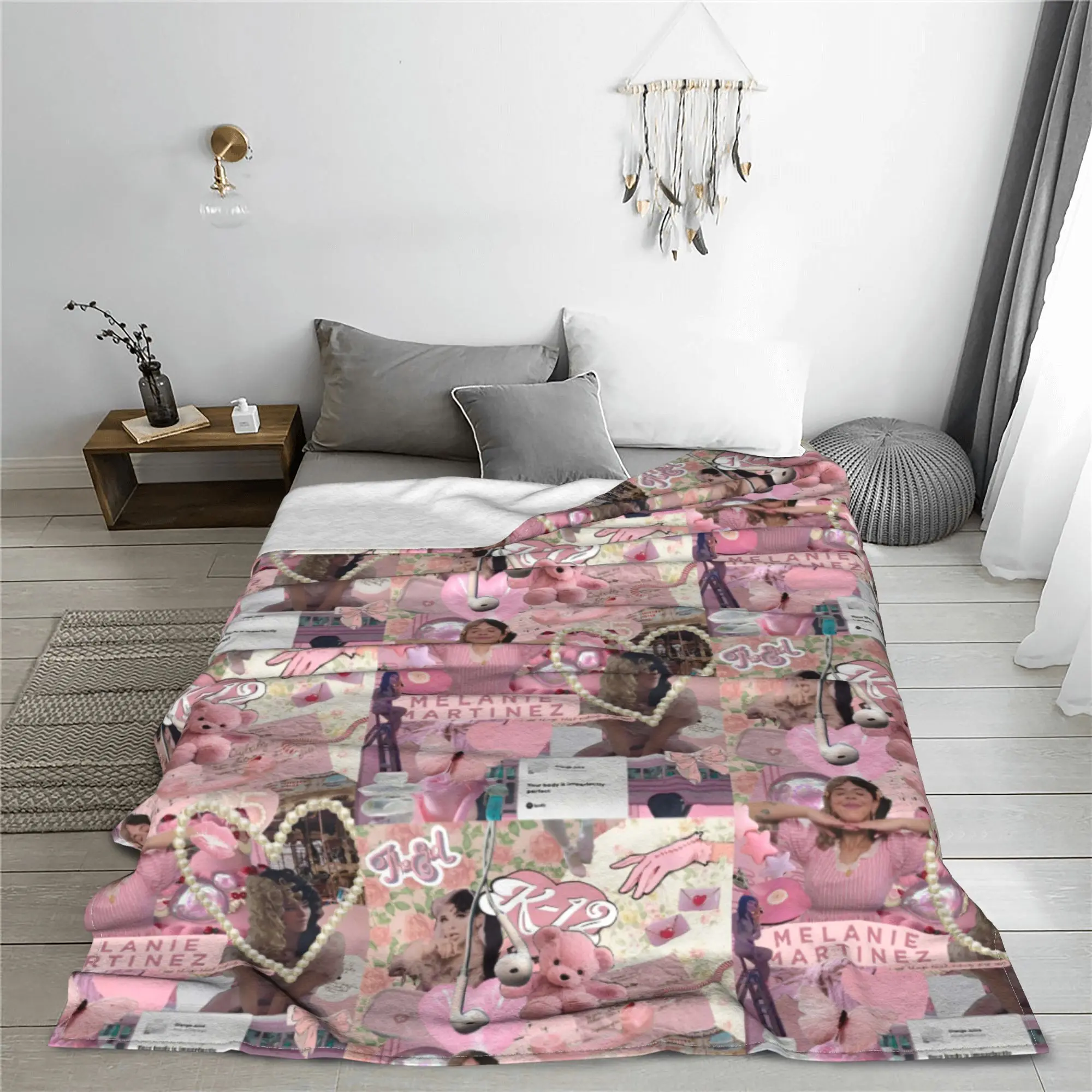 Melanie Martinez K-12 Blanket Coral Fleece Plush Summer Winter Music Multi-function Throw Blankets for Bedding Car Bedspreads