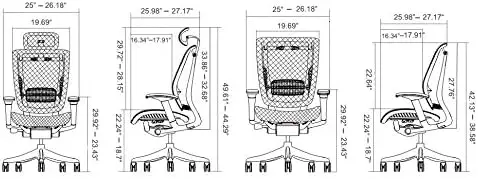 Enklave Genuine Leather Ergonomic Office Chair - Lumbar Support, Modern Executive Chair For Home & Office - Comfortable Desk