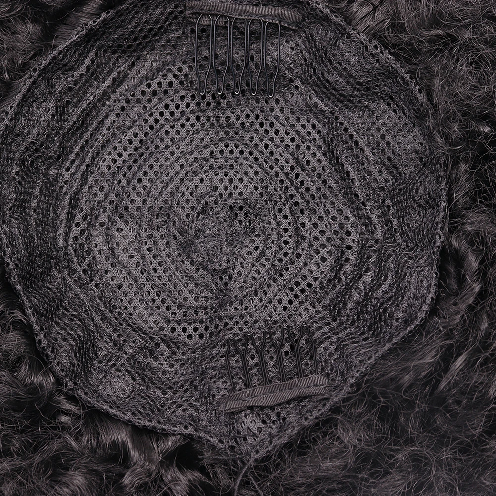 Grandes extensões de rabo de cavalo afro puff clipe em cordão rabo de cavalo resistente ao calor sintético afro encaracolado rabo de cavalo peças de cabelo