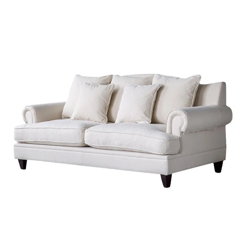 

Small apartment fabric sofa, modern corduroy single three-person living room furniture light luxury hotel sofa