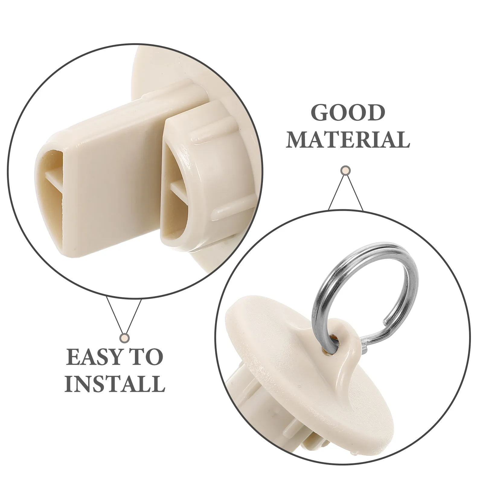 4Pcs Windproof End Caps Outdoor Curtain Pull Ring Replacement Parts Elastic Bungee Cord Stopper Roller Blind Accessories