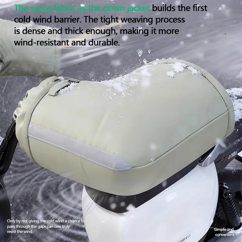 New thickened waterproof, windproof, cold-proof and warm handlebar covers for motorcycles and electric bicycles 2