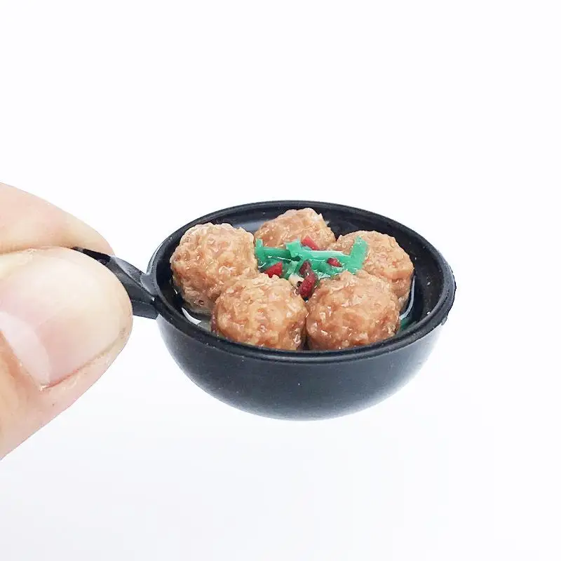 Miniaturowe jedzenie do domku dla lalek, scena zabaw, akcesoria dla lalek BJD, zabawka, garnek z zupą, ryż