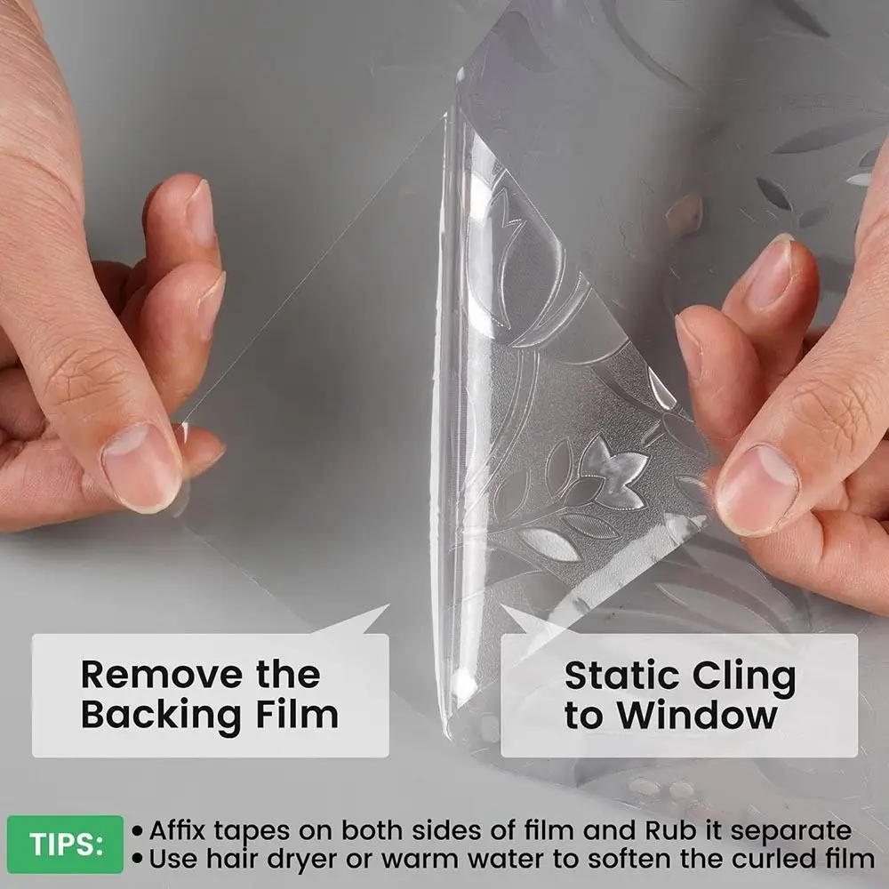 متجمد نافذة الخصوصية فيلم القابلة للإزالة الأشعة فوق البنفسجية حجب ملصقات الزجاج البلوري ملصقات نافذة تتشبث ثابت النوافذ الزجاجية #3