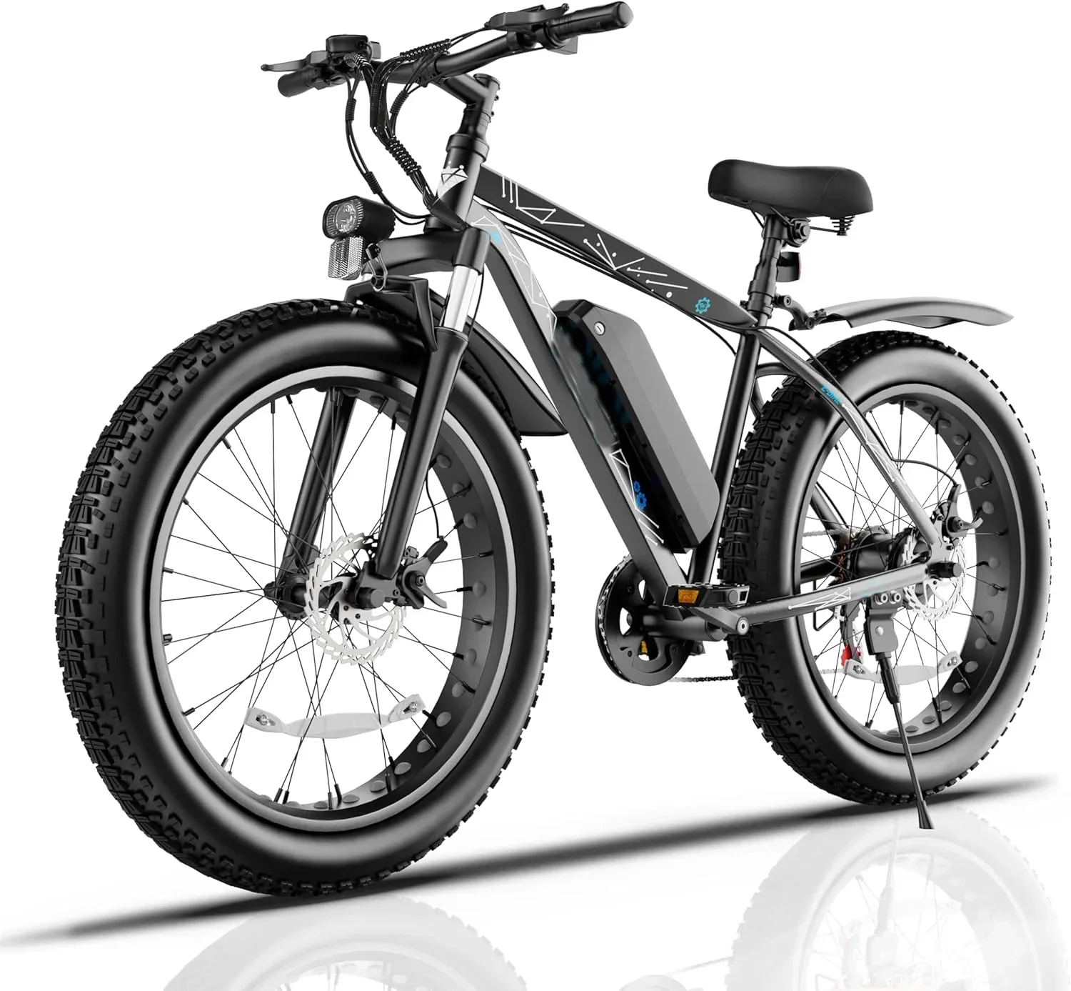 

26" X 4.0 Fat Tire Electric Bike With 500W Motor, 48V 13Ah Removable Battery, 7 Speed, 25MPH, Cruise Control, Up To 50 Miles