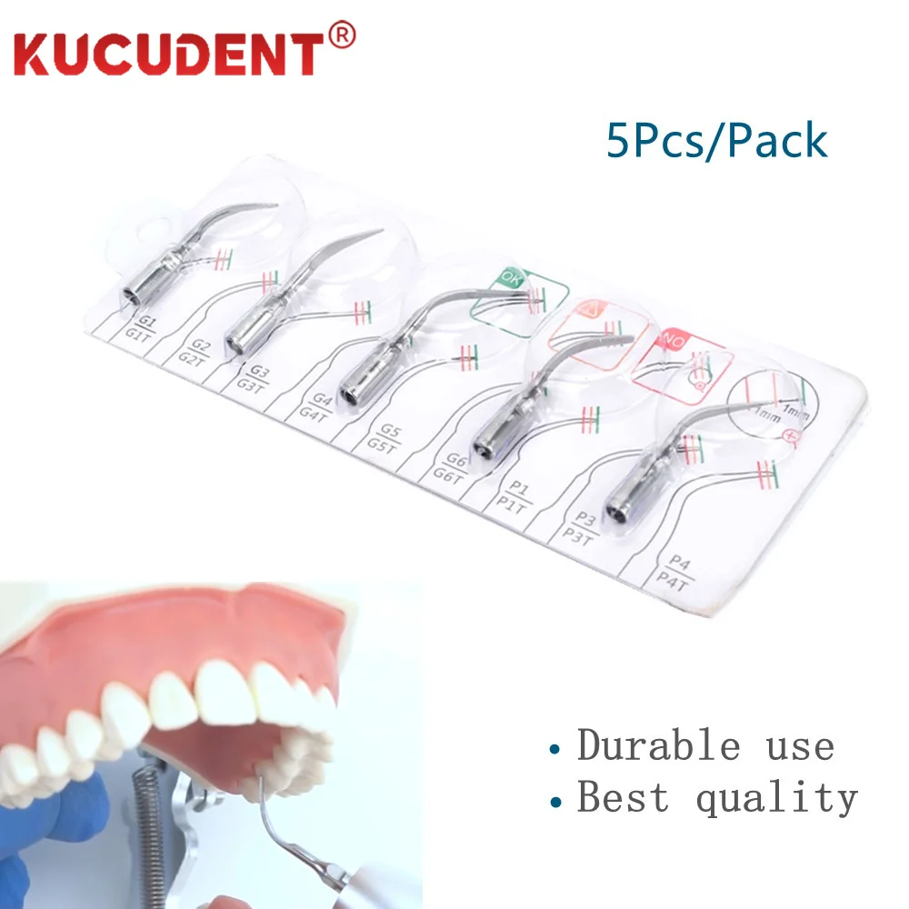 5 Stück Dental-Scaler-Spitzen Passend für EMS Woodpecker Ultraschall-Handstück Scaling-Spitzen Endodontische Zahnreinigung G1 G2 G3 G4 G5 G6 – Detail 1