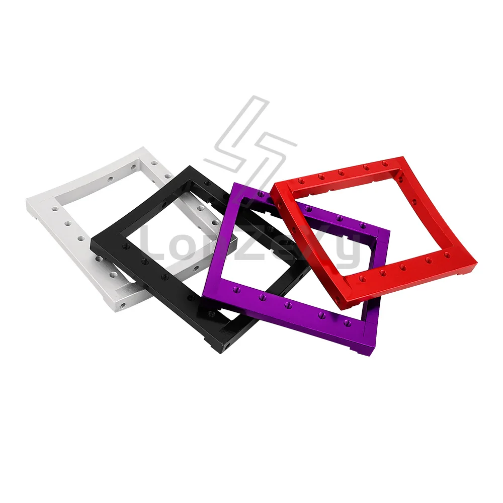 1/10 RC Car Aluminum Alloy Dual Servo Mount Bracket for SCX10 LCG Chassis Frame, Black Red Silver Purple, 31.8g