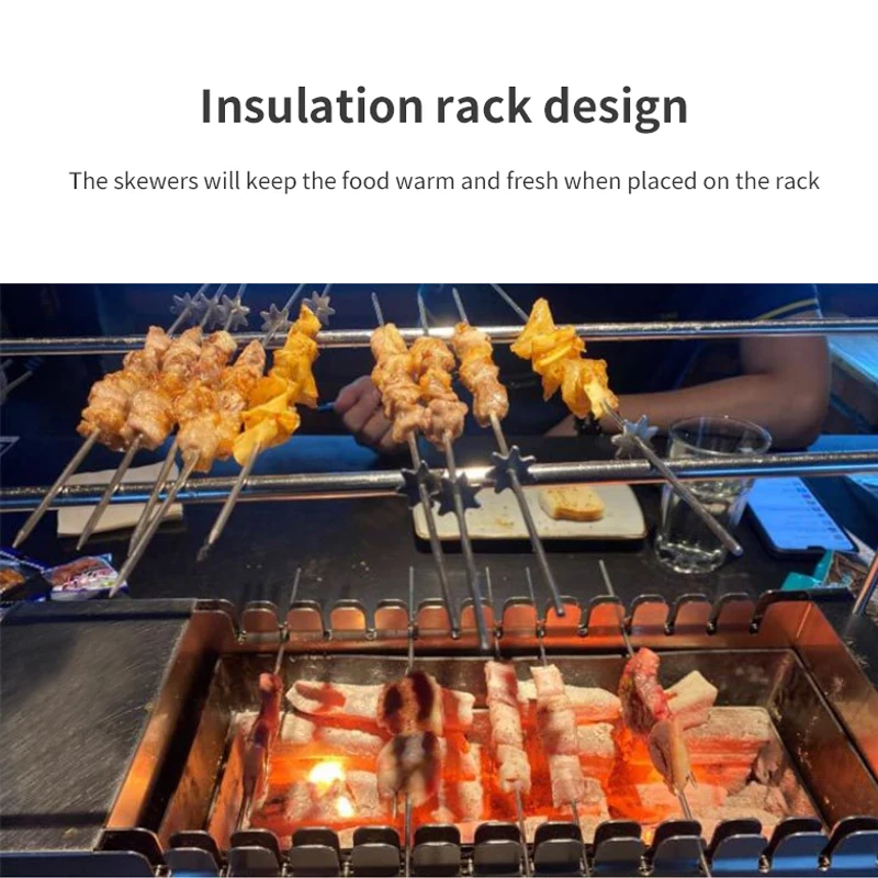 High Quality Electric Rotating Restaurant Barbecue Skewer Grill Machine Automatic Rotating Stainless Steel Charcoal Bbq Grill