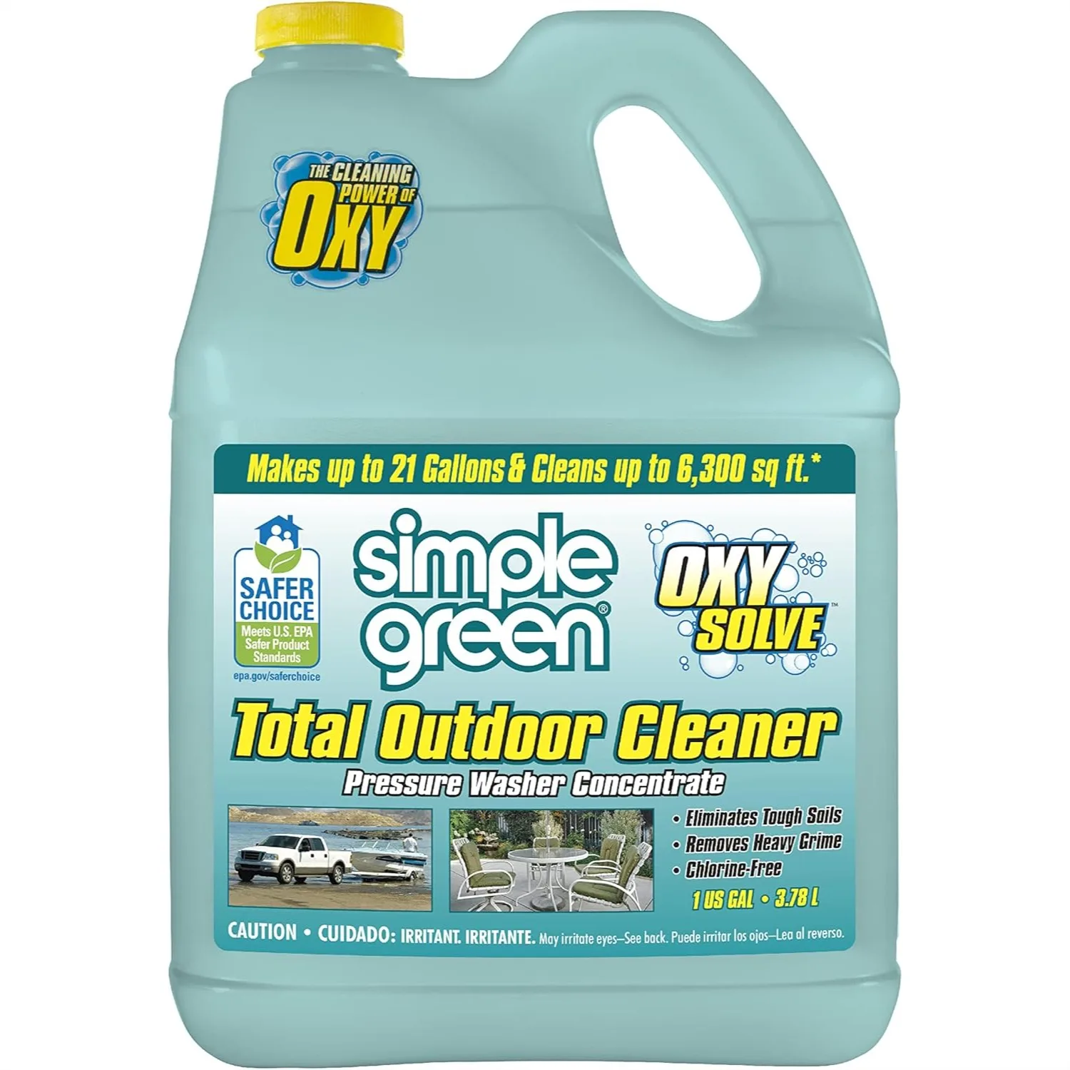 

Concentrated Outdoor Cleaner for Wood, Concrete, Vinyl, and More, Peroxide Formula for Pressure Washer and Manual Use