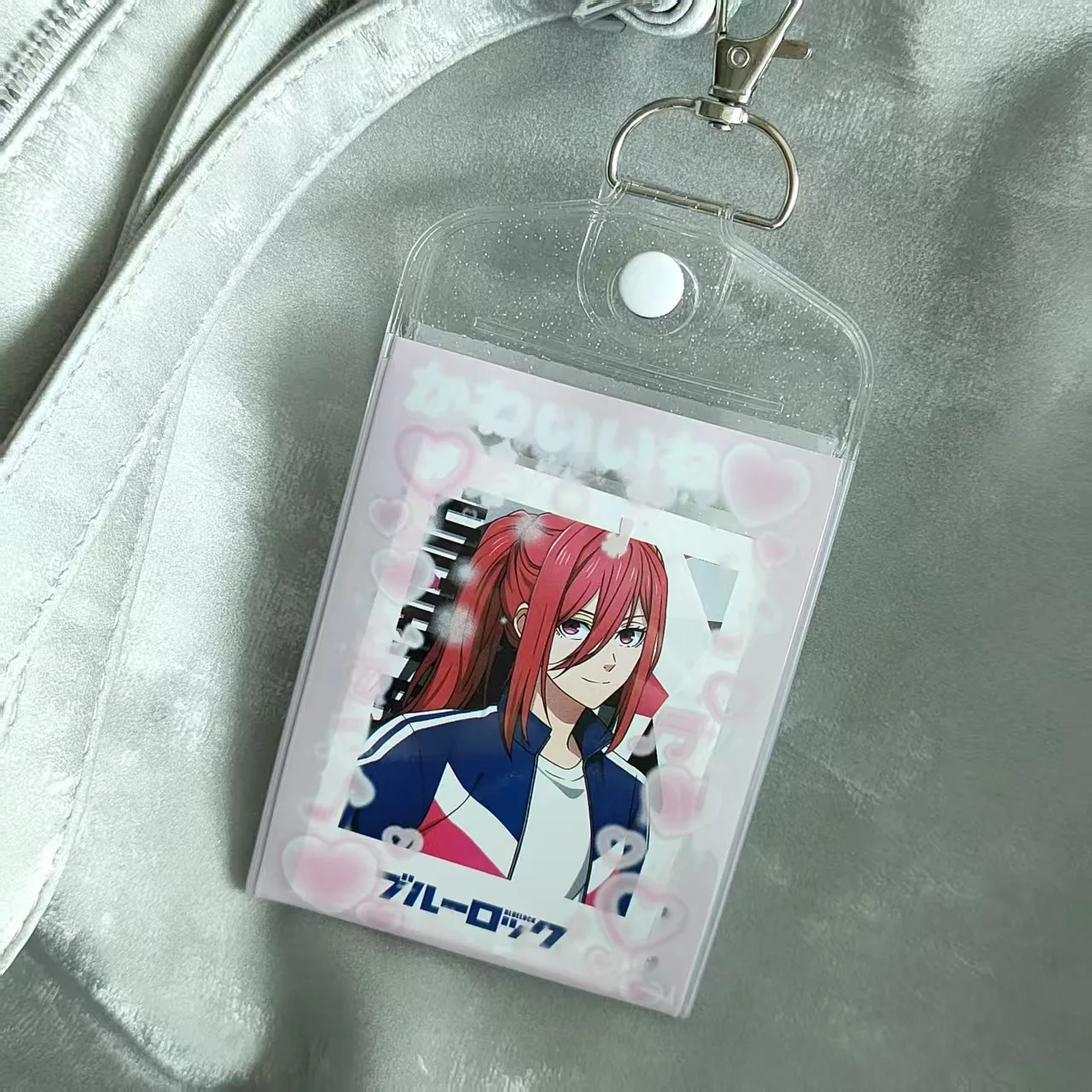 حامل بطاقات بسيط مزدوج الجوانب متعدد الجيوب مقاس 3 بوصات مع مشبك جراد البحر لمعرف الصور #4