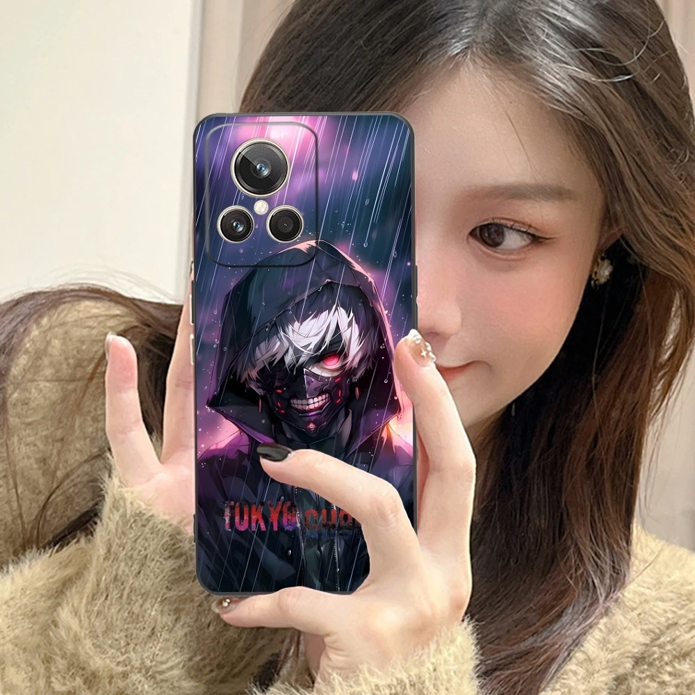 Tokyo Ghoul Kaneki Mobile Phone Case for Realme GT 2 9i 8i 7i Pro X50 X2 C35 C21 C20 C11 C3 Black Soft Phone Cover Shell