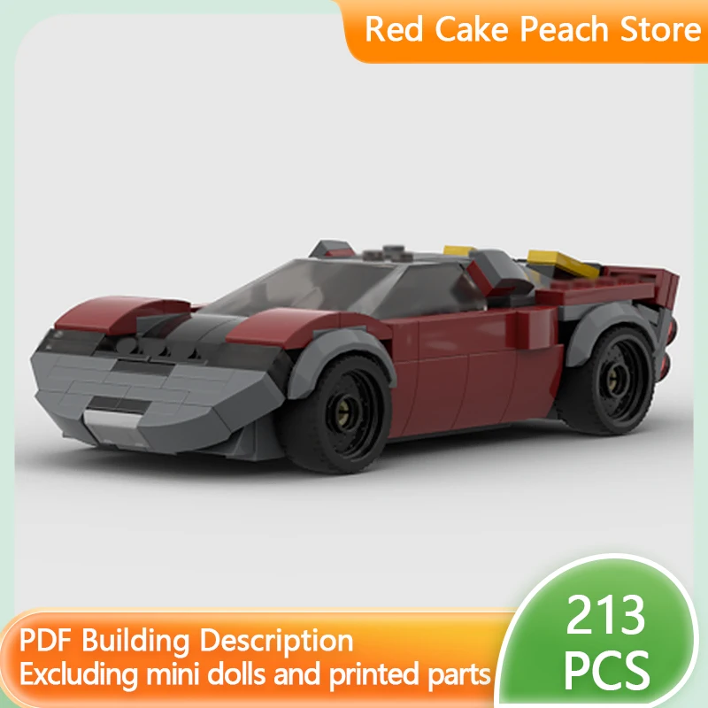 

Модель скоростного гоночного автомобиля MOC, строительные кирпичи GT40, супер спортивный автомобиль, модульная технология, детские праздничные подарки, сборка игрушек, костюм