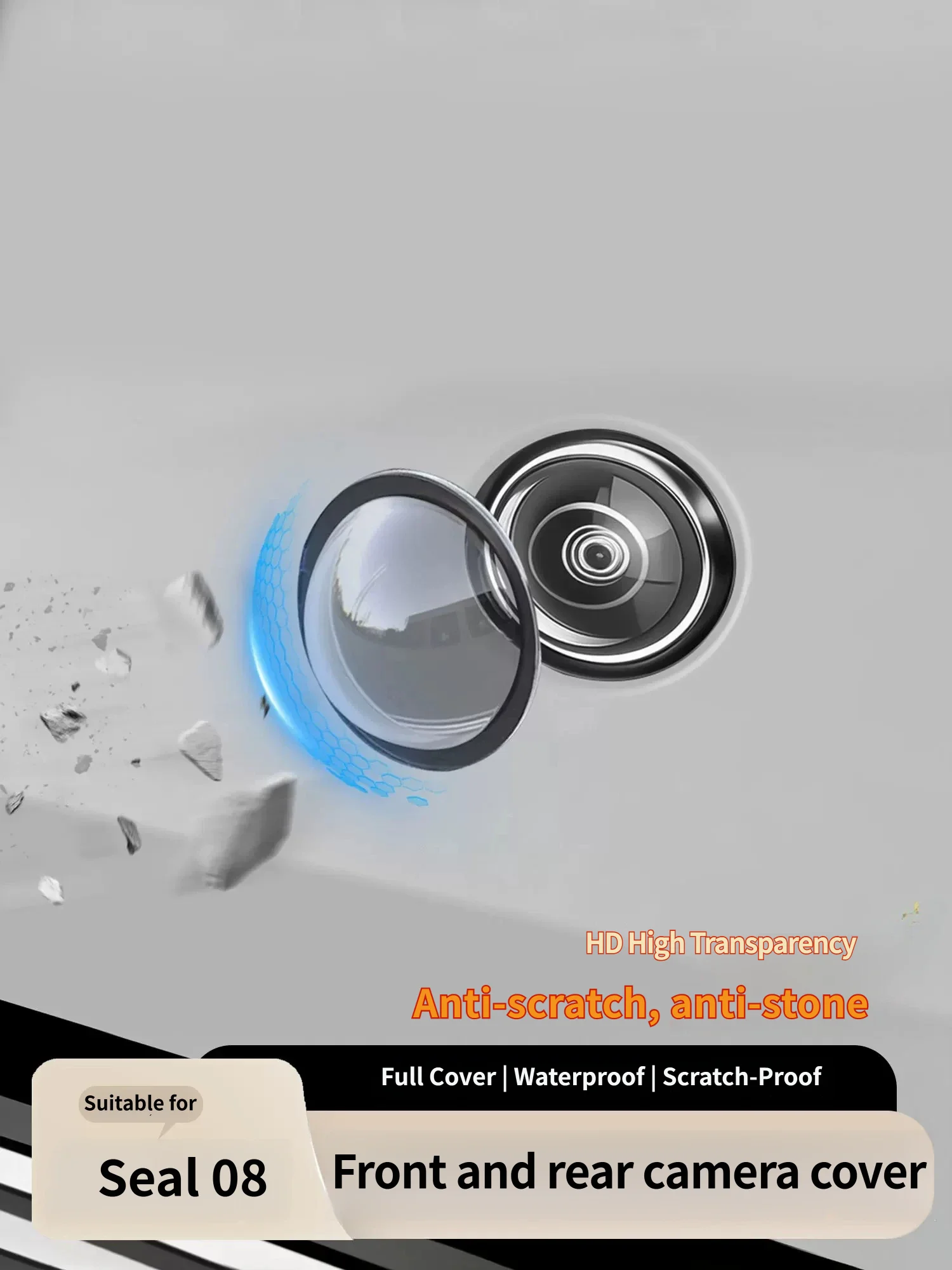 For BYD SEAL 08 2026 2027 Car Camera Lens Protector Rear View Backup Camera Cover 360° Camera Protection Anti Scratch Waterproof