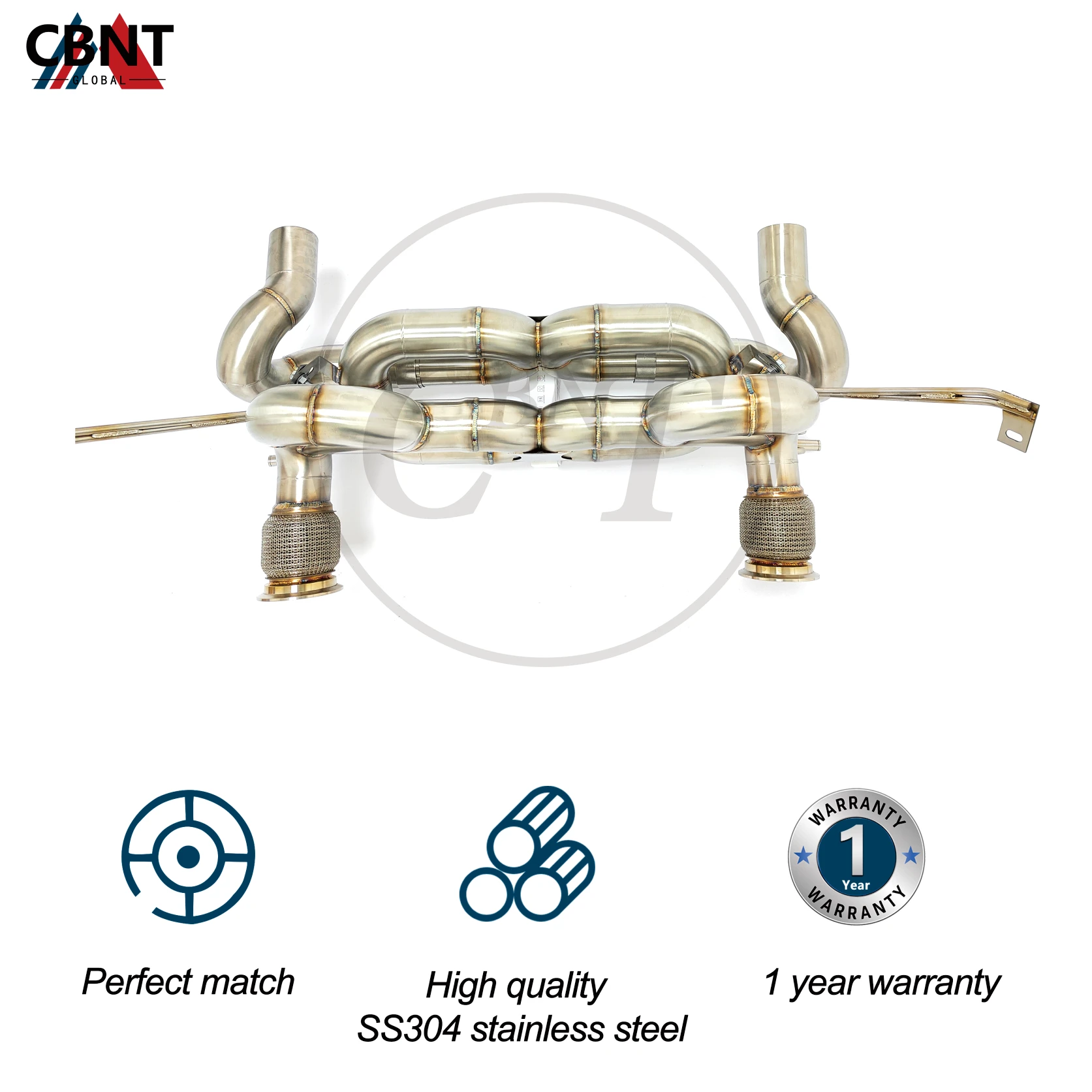 CBNT Straight Pipe Exhaust Systems for Lamborghini Huracan STO EVO5.2L V10 Exhaust Axleback Stainless Steel 304 Muffler Catback